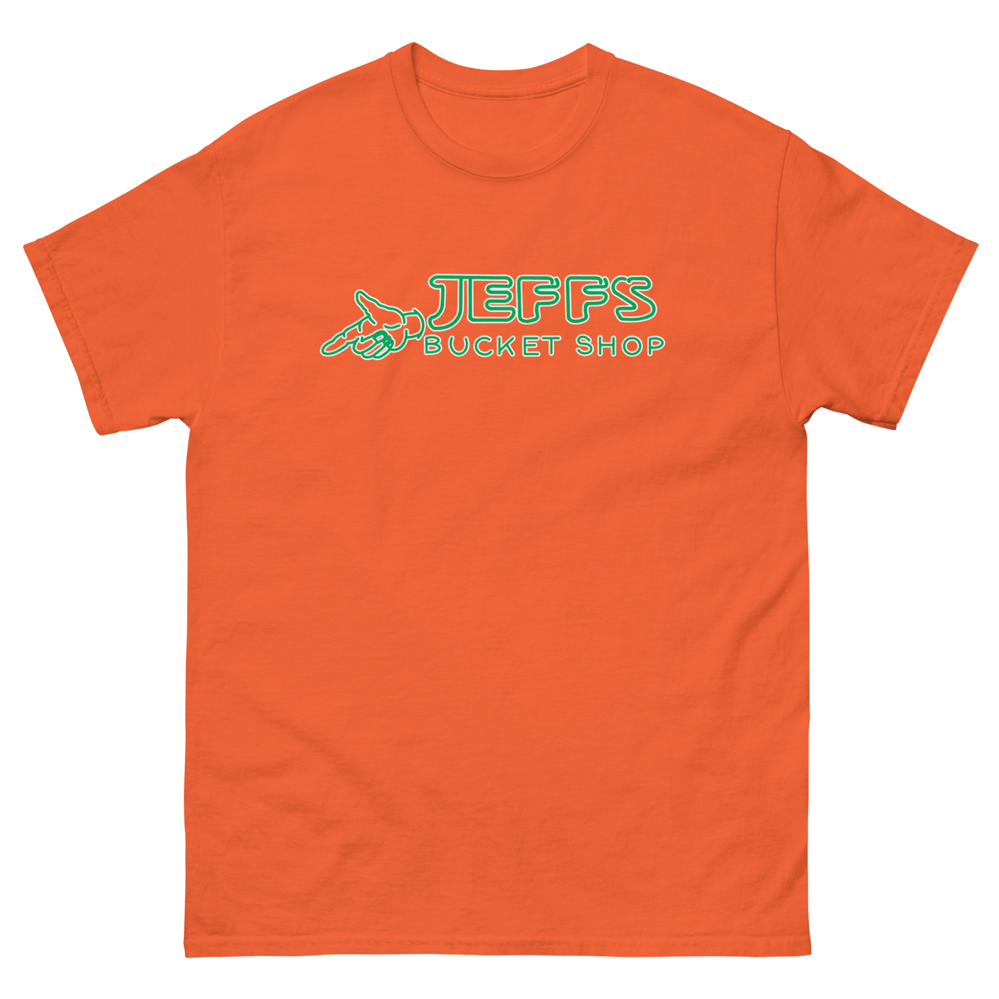 Jeff's Bucket Shop Neon Logo Tee