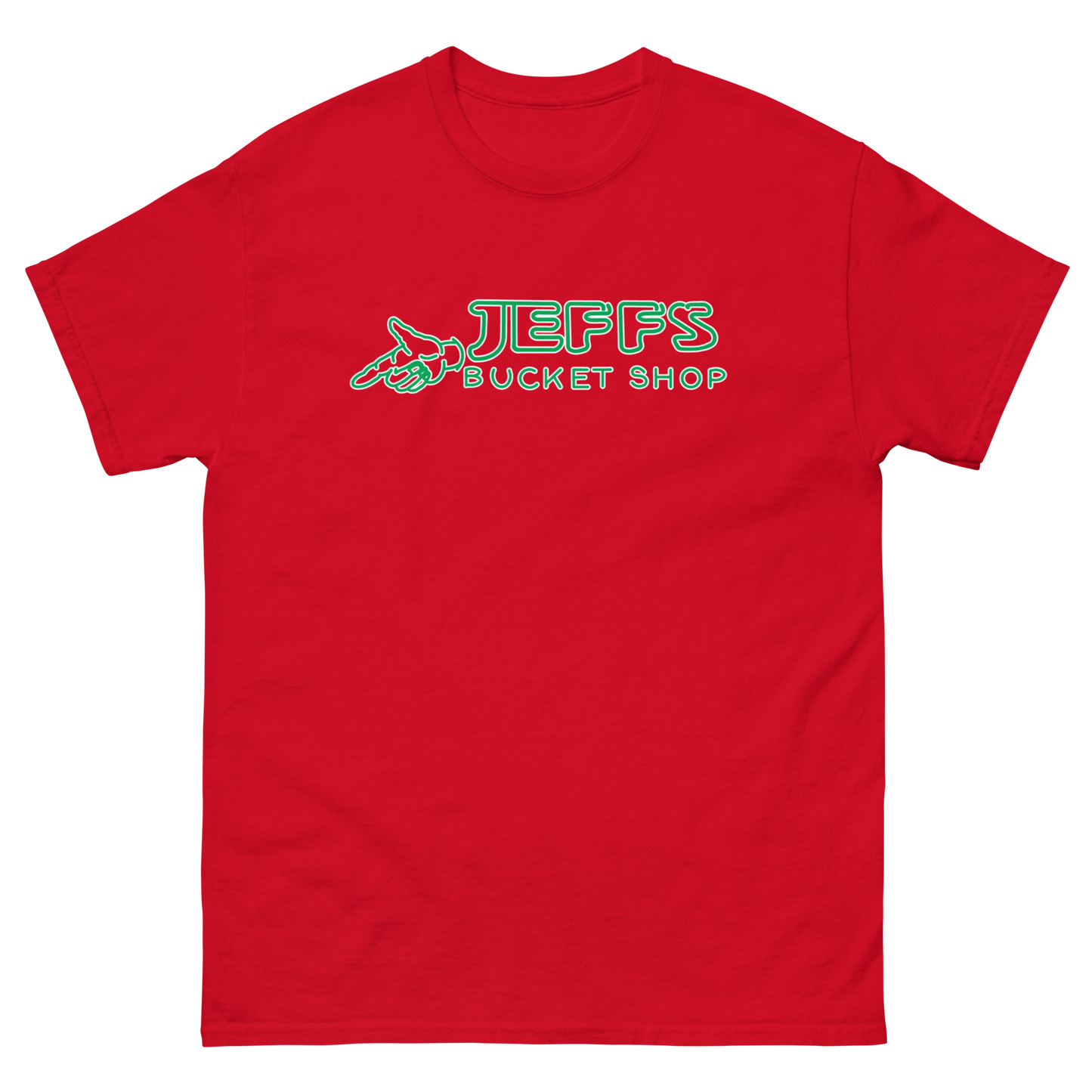 Jeff's Bucket Shop Neon Logo Tee